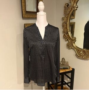 The LImited Navy Polkadot Blouse - Size S